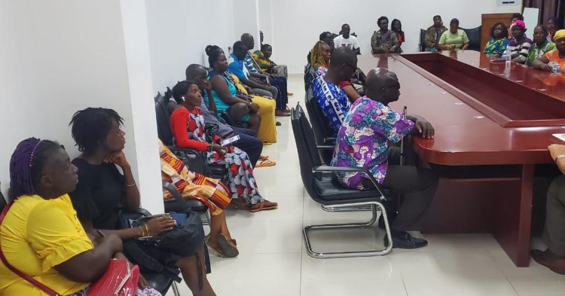 A group of Liberians living with disabilities at the EJS Ministerial Complex in Congo Town.