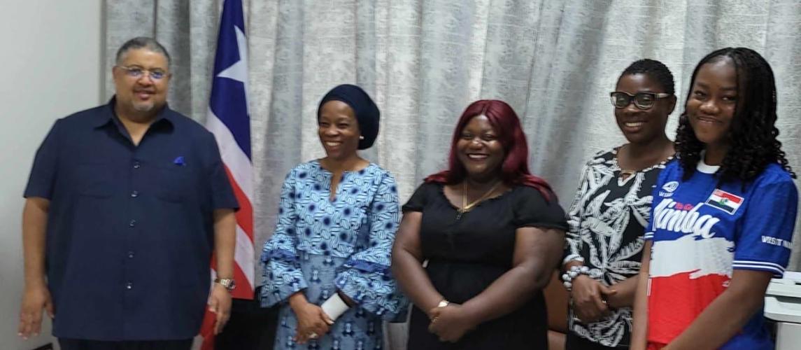 (L-R) Minister Modad, Ms. Lamptey, DMA Nyenkan-Nimley and AMA Dahn.