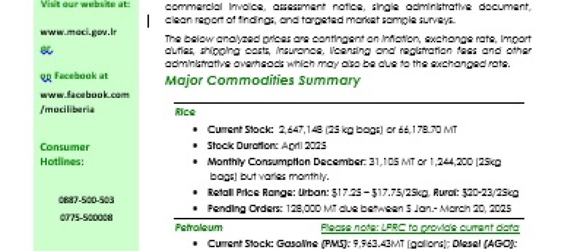 Commerce Today  Monthly Critical Commodities Bulletin