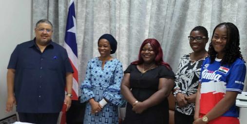 (L-R) Minister Modad, Ms. Lamptey, DMA Nyenkan-Nimley and AMA Dahn.