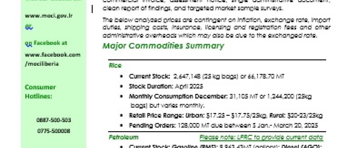 Commerce Today  Monthly Critical Commodities Bulletin