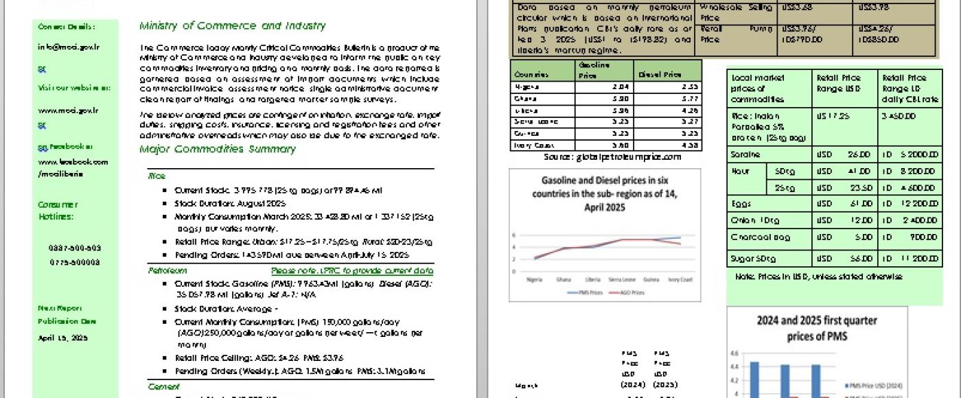 Monthly Critical Commodities Bulletin Edition 04